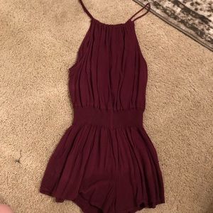 Burgundy Romper